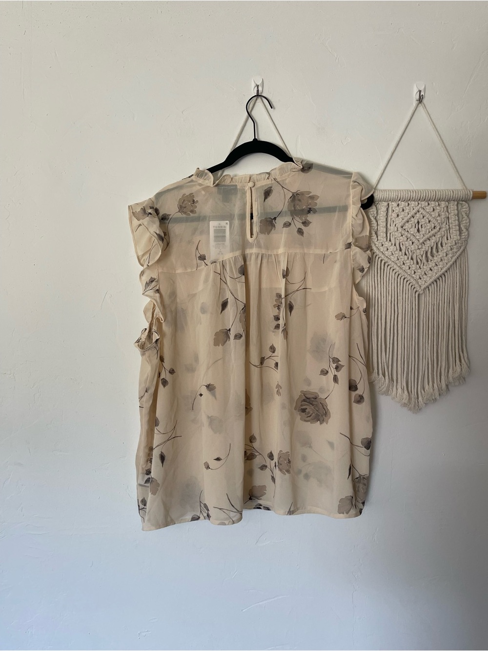 Torrid Chiffon Ruffle Smocked Top - Picture 4 of 5
